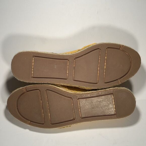 Talbots Espadrille Flats Shoes Loafers Women Size 7.5 Yellow Leather‎ Izzy Knot - Picture 7 of 12